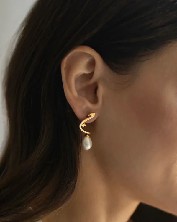 Calligraphed Initial Earrings - Image 4