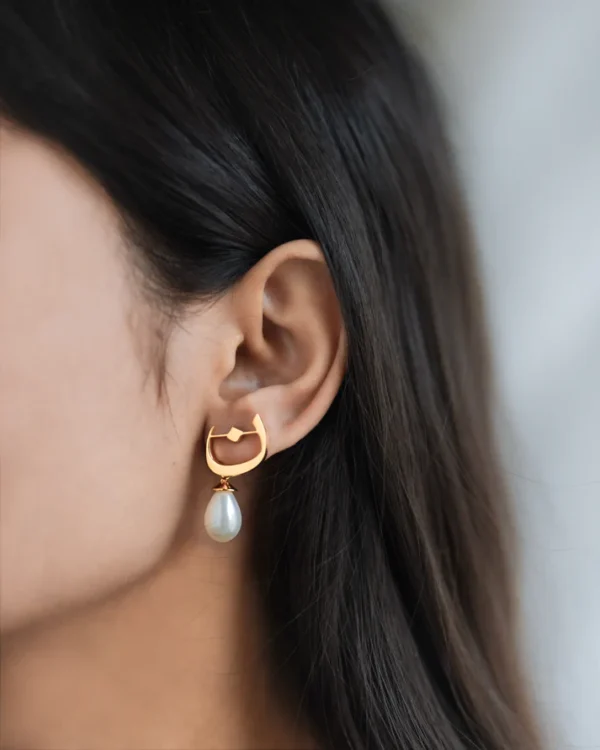 Calligraphed Initial Earrings - Image 4