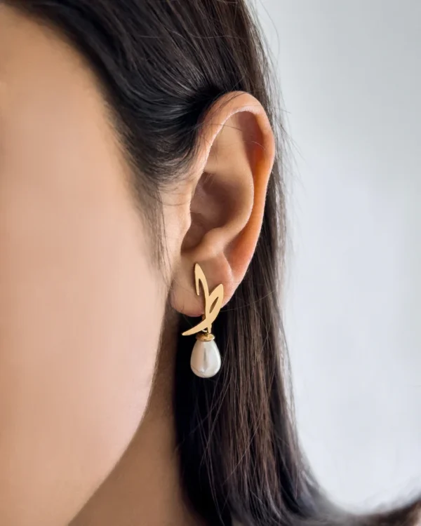 Calligraphed Initial Earrings - Image 10