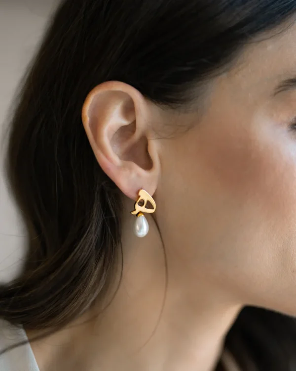 Calligraphed Initial Earrings - Image 2