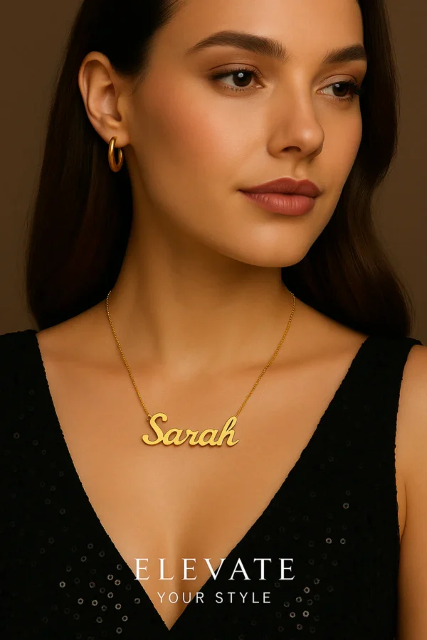 Gold Plated Name Necklace - Image 2