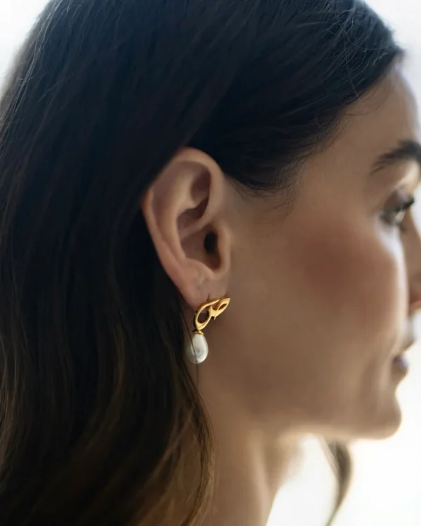 Calligraphed Initial Earrings - Image 3