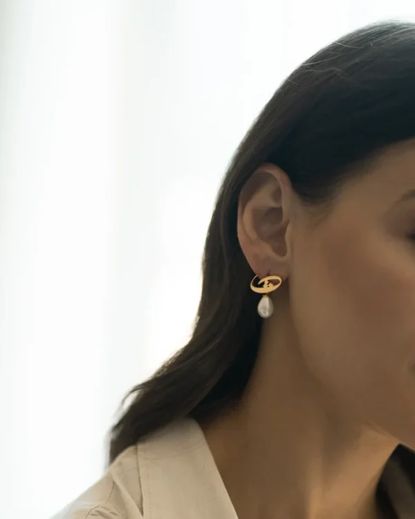 Calligraphed Initial Earrings - Image 5